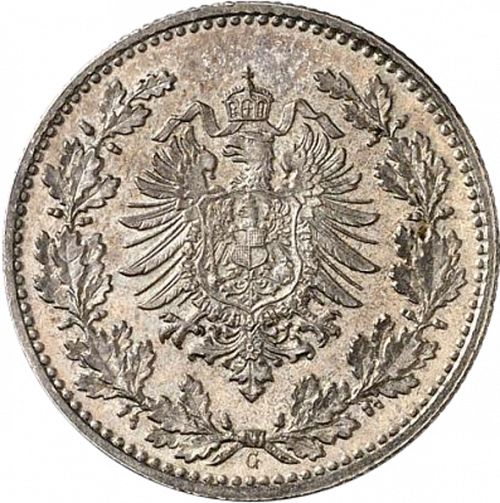 50 Pfenning Reverse Image minted in GERMANY in 1877G (1871-18 - Empire)  - The Coin Database