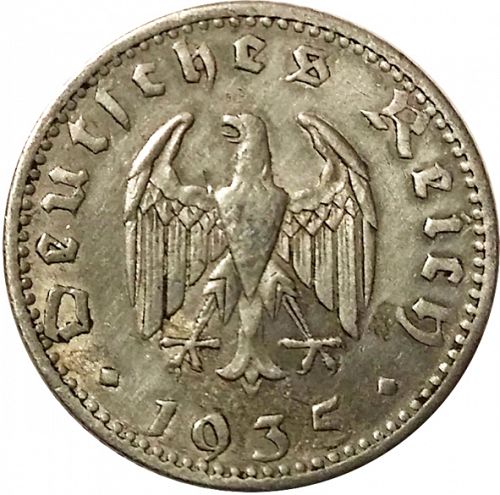 50 Reichspfenning Obverse Image minted in GERMANY in 1935A (1933-45 - Thrid Reich)  - The Coin Database