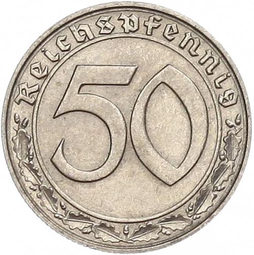 50 Reichspfenning Obverse Image minted in GERMANY in 1939B (1933-45 - Thrid Reich)  - The Coin Database
