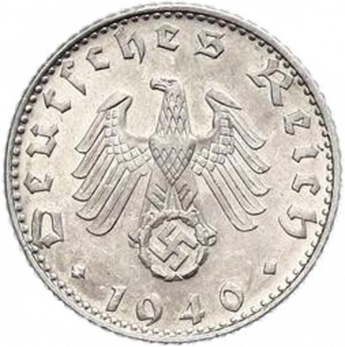 50 Reichspfenning Obverse Image minted in GERMANY in 1940B (1933-45 - Thrid Reich)  - The Coin Database