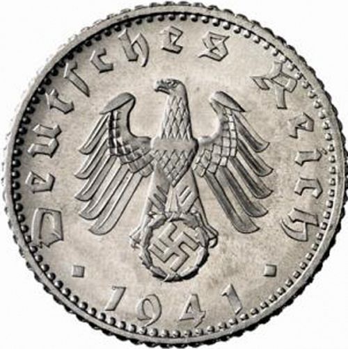 50 Reichspfenning Obverse Image minted in GERMANY in 1941F (1933-45 - Thrid Reich)  - The Coin Database
