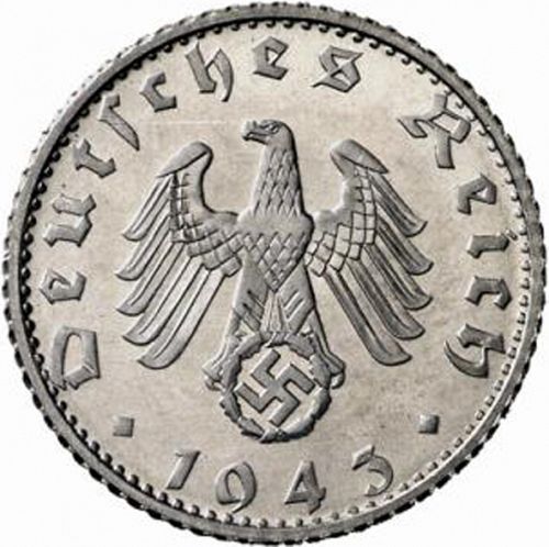 50 Reichspfenning Obverse Image minted in GERMANY in 1943B (1933-45 - Thrid Reich)  - The Coin Database