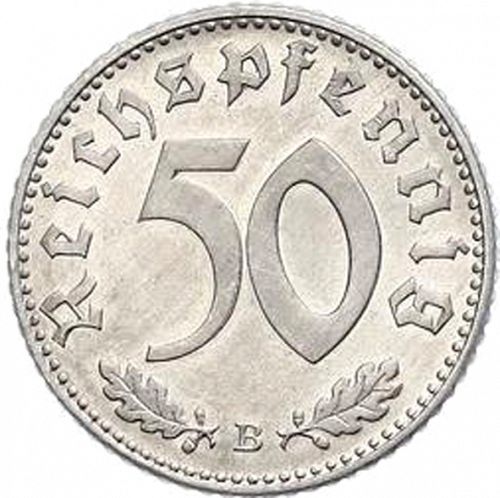 50 Reichspfenning Reverse Image minted in GERMANY in 1940B (1933-45 - Thrid Reich)  - The Coin Database