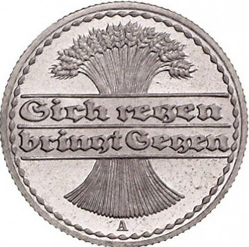 50 Pfenning Reverse Image minted in GERMANY in 1919A (1922-23 - Weimar Republic - Mark  Coinage)  - The Coin Database