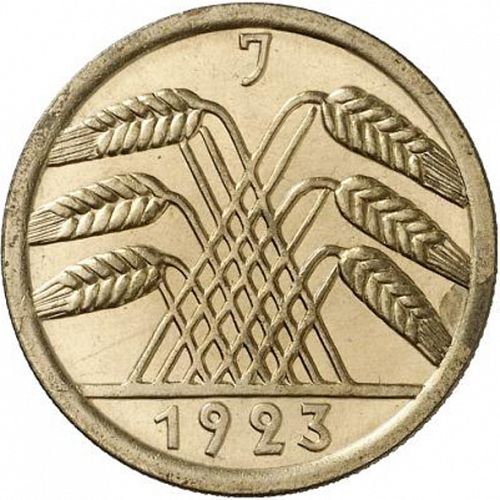 50 Pfenning Reverse Image minted in GERMANY in 1923J (1923-29 - Weimar Republic - Rentenmark)  - The Coin Database