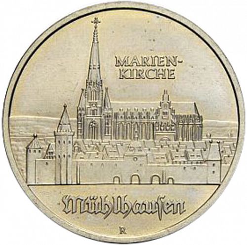 5 Mark Reverse Image minted in GERMANY in 1989A (1949-90 - Democratic Republic)  - The Coin Database