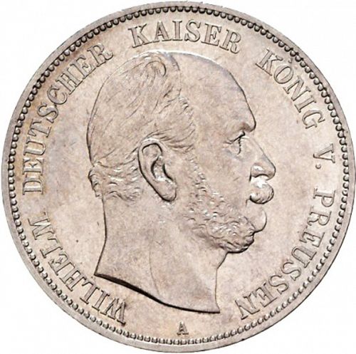 5 Mark Obverse Image minted in GERMANY in 1875A (1871-18 - Empire PRUSSIA)  - The Coin Database