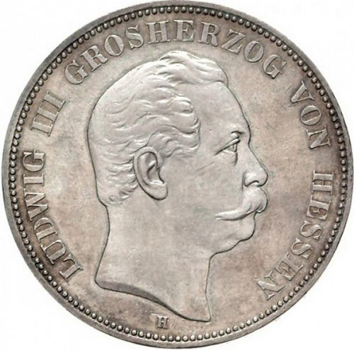 5 Mark Obverse Image minted in GERMANY in 1876H (1871-18 - Empire HESSE-DARMSTATDT)  - The Coin Database