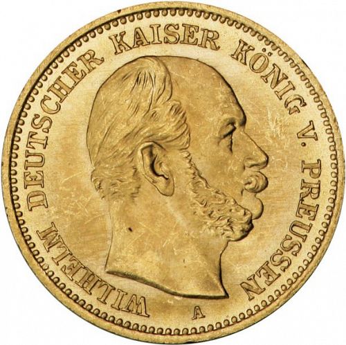 5 Mark Obverse Image minted in GERMANY in 1877A (1871-18 - Empire PRUSSIA)  - The Coin Database