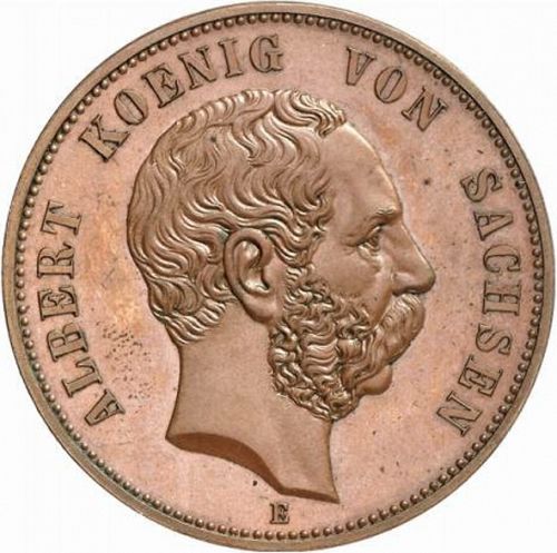 5 Mark Obverse Image minted in GERMANY in 1889E (1871-18 - Empire SAXONY-ALBERTINE)  - The Coin Database