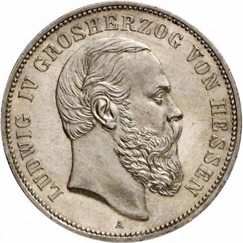 5 Mark Obverse Image minted in GERMANY in 1891A (1871-18 - Empire HESSE-DARMSTATDT)  - The Coin Database