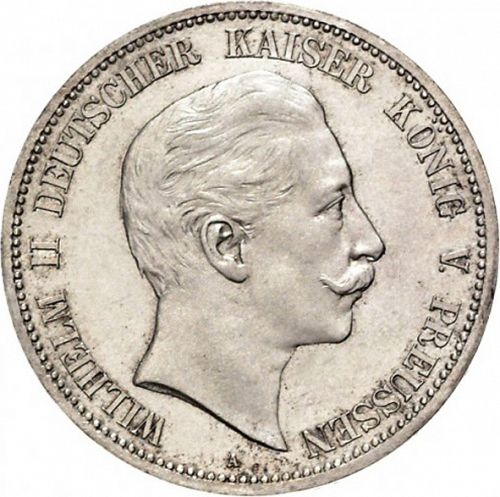 5 Mark Obverse Image minted in GERMANY in 1895A (1871-18 - Empire PRUSSIA)  - The Coin Database