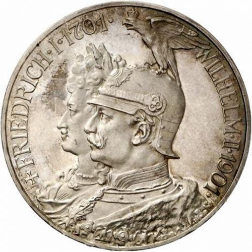 5 Mark Obverse Image minted in GERMANY in 1901A (1871-18 - Empire PRUSSIA)  - The Coin Database