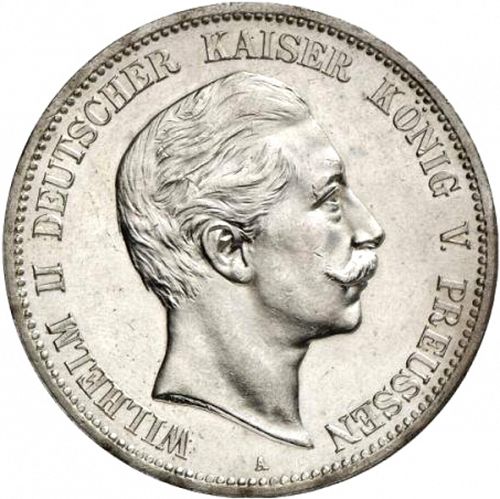 5 Mark Obverse Image minted in GERMANY in 1902A (1871-18 - Empire PRUSSIA)  - The Coin Database