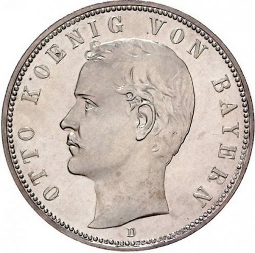 5 Mark Obverse Image minted in GERMANY in 1903D (1871-18 - Empire BAVARIA)  - The Coin Database