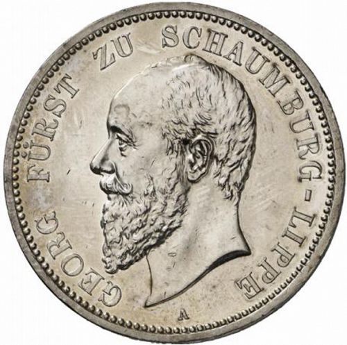 5 Mark Obverse Image minted in GERMANY in 1904A (1871-18 - Empire SCHAUMBURG-LIPPE)  - The Coin Database