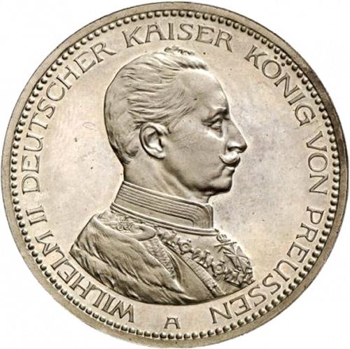 5 Mark Obverse Image minted in GERMANY in 1913A (1871-18 - Empire PRUSSIA)  - The Coin Database