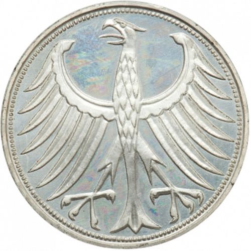 5 Mark Obverse Image minted in GERMANY in 1951G (1949-01 - Federal Republic)  - The Coin Database