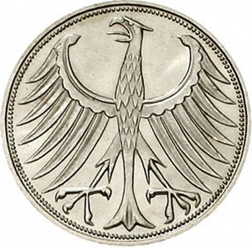 5 Mark Obverse Image minted in GERMANY in 1959G (1949-01 - Federal Republic)  - The Coin Database