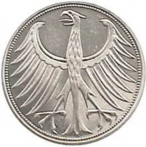 5 Mark Obverse Image minted in GERMANY in 1967F (1949-01 - Federal Republic)  - The Coin Database