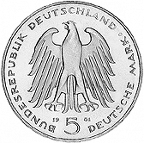 5 Mark Obverse Image minted in GERMANY in 1983G (1949-01 - Federal Republic - Commemorative)  - The Coin Database