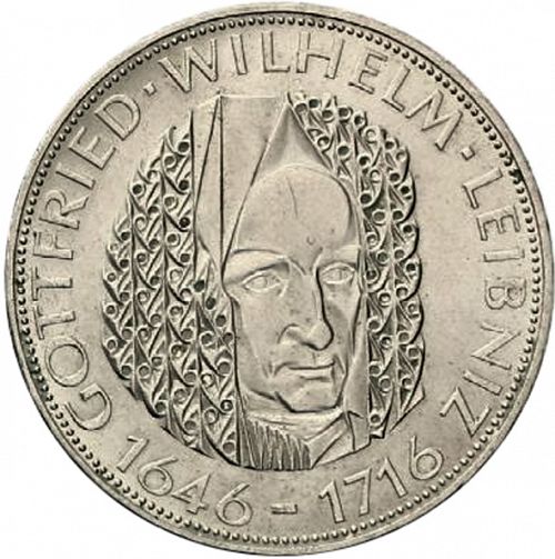 5 Mark Reverse Image minted in GERMANY in 1966D (1949-01 - Federal Republic - Commemorative)  - The Coin Database
