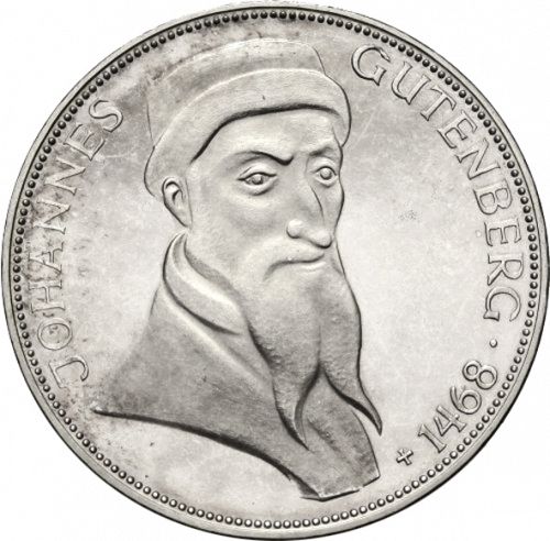 5 Mark Reverse Image minted in GERMANY in 1968G (1949-01 - Federal Republic - Commemorative)  - The Coin Database