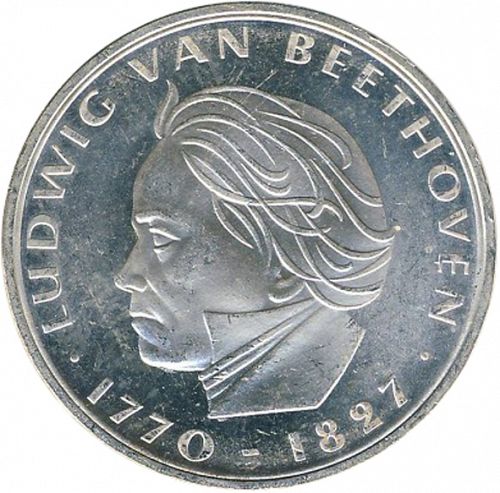 5 Mark Reverse Image minted in GERMANY in 1970F (1949-01 - Federal Republic - Commemorative)  - The Coin Database