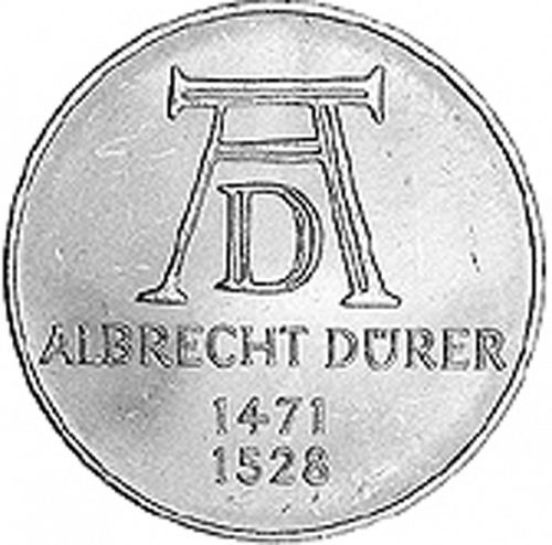 5 Mark Reverse Image minted in GERMANY in 1971D (1949-01 - Federal Republic - Commemorative)  - The Coin Database