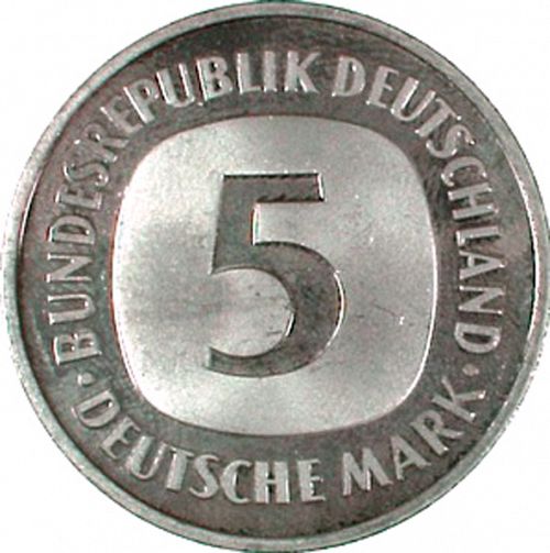 5 Mark Reverse Image minted in GERMANY in 1976G (1949-01 - Federal Republic)  - The Coin Database