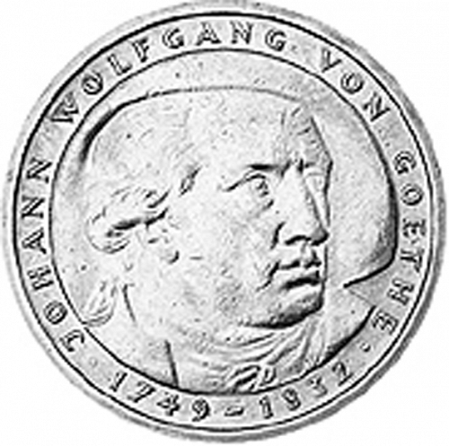 5 Mark Reverse Image minted in GERMANY in 1982D (1949-01 - Federal Republic - Commemorative)  - The Coin Database