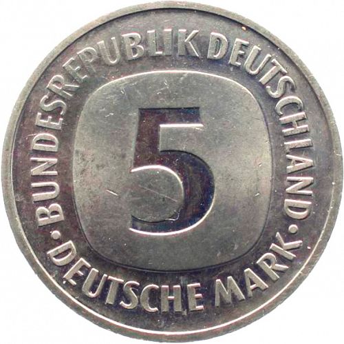 5 Mark Reverse Image minted in GERMANY in 1982G (1949-01 - Federal Republic)  - The Coin Database