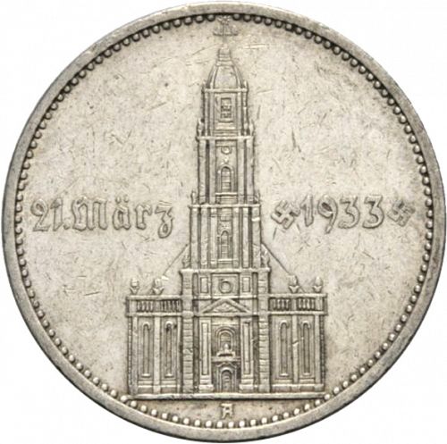 5 Reichsmark Reverse Image minted in GERMANY in 1934A (1933-45 - Thrid Reich)  - The Coin Database