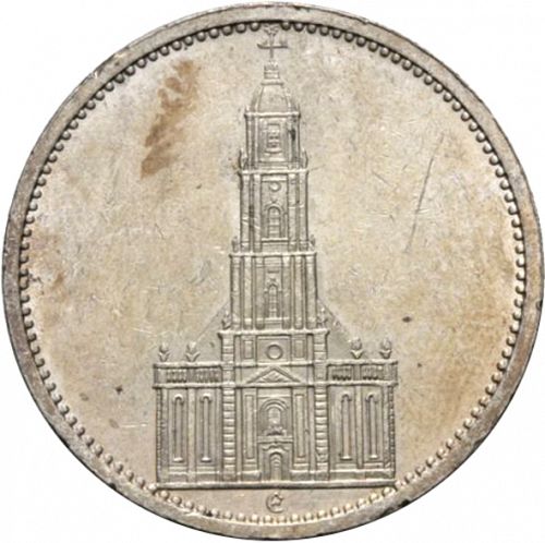 5 Reichsmark Reverse Image minted in GERMANY in 1934E (1933-45 - Thrid Reich)  - The Coin Database