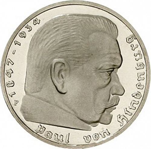 5 Reichsmark Reverse Image minted in GERMANY in 1935F (1933-45 - Thrid Reich)  - The Coin Database