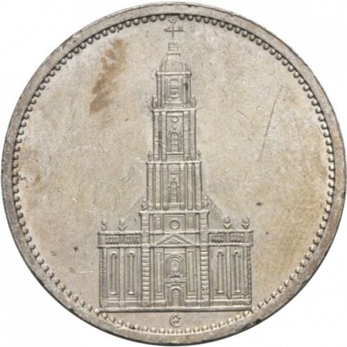 5 Reichsmark Reverse Image minted in GERMANY in 1936E (1933-45 - Thrid Reich)  - The Coin Database