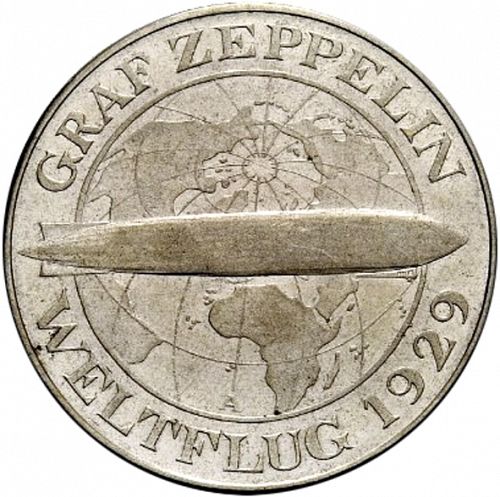 5 Reichsmark Reverse Image minted in GERMANY in 1929A (1924-38 - Weimar Republic - Reichsmark)  - The Coin Database