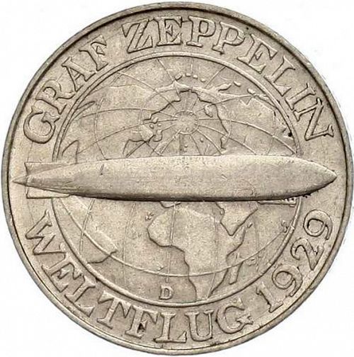 5 Reichsmark Reverse Image minted in GERMANY in 1930D (1924-38 - Weimar Republic - Reichsmark)  - The Coin Database