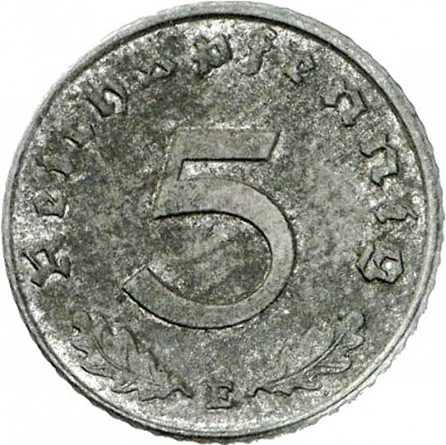 5 Reichspfennig Obverse Image minted in GERMANY in 1948E (1944-48 - Allied Occupation)  - The Coin Database