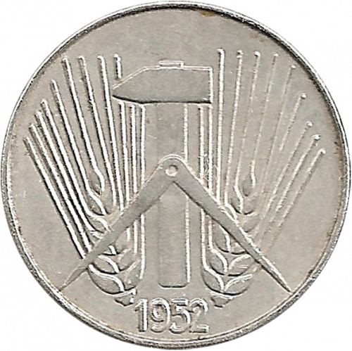5 Pfennig Reverse Image minted in GERMANY in 1952E (1949-90 - Democratic Republic)  - The Coin Database