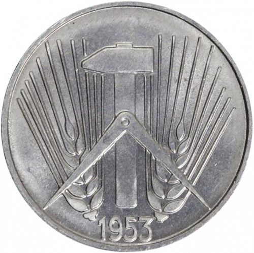 5 Pfennig Reverse Image minted in GERMANY in 1953E (1949-90 - Democratic Republic)  - The Coin Database