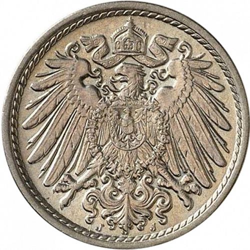 5 Pfenning Reverse Image minted in GERMANY in 1893J (1871-18 - Empire)  - The Coin Database