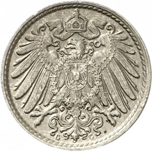 5 Pfenning Reverse Image minted in GERMANY in 1894G (1871-18 - Empire)  - The Coin Database