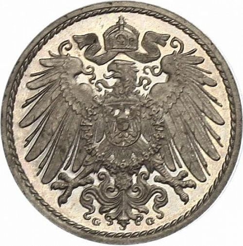 5 Pfenning Reverse Image minted in GERMANY in 1913G (1871-18 - Empire)  - The Coin Database