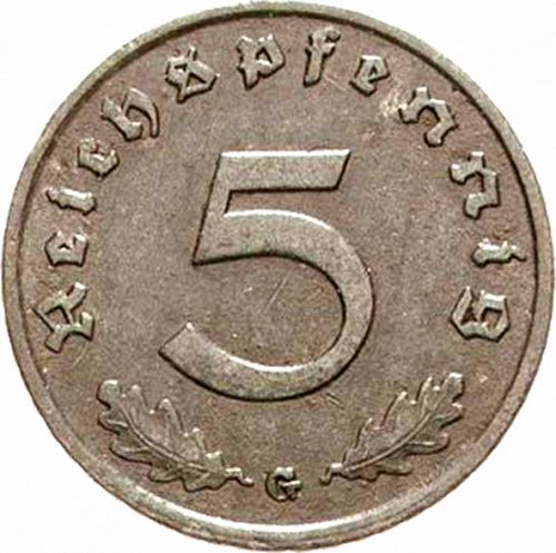 5 Reichspfenning Reverse Image minted in GERMANY in 1944G (1933-45 - Thrid Reich)  - The Coin Database
