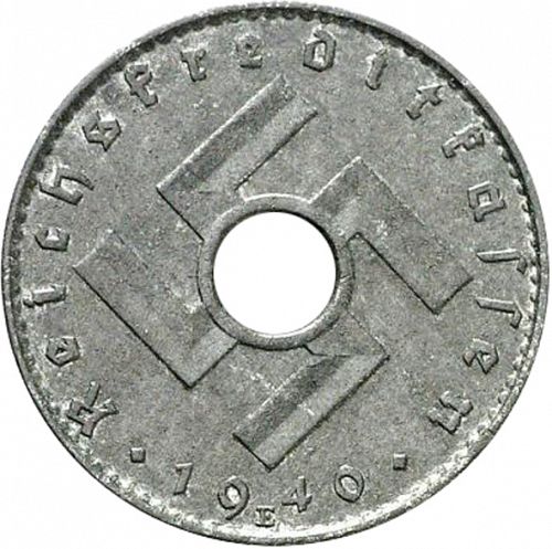 5 Reichspfenning Obverse Image minted in GERMANY in 1940E (1940-41 - Thrid Reich - Military Coinage)  - The Coin Database