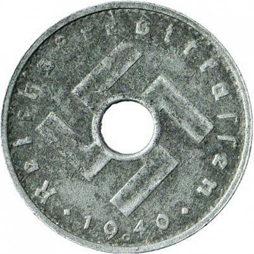 5 Reichspfenning Obverse Image minted in GERMANY in 1940G (1940-41 - Thrid Reich - Military Coinage)  - The Coin Database