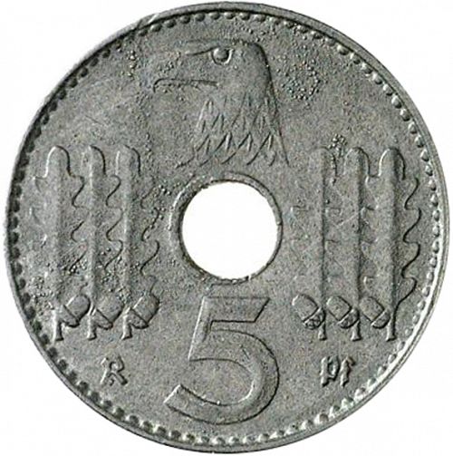 5 Reichspfenning Reverse Image minted in GERMANY in 1940E (1940-41 - Thrid Reich - Military Coinage)  - The Coin Database