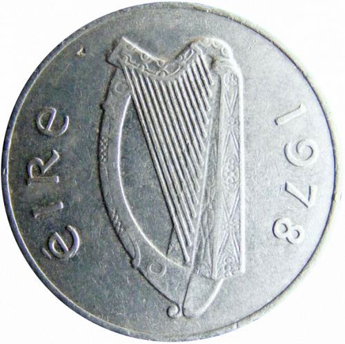 10P - Ten Pence Obverse Image minted in IRELAND in 1978 (1971-01 - Eire - Decimal Coinage)  - The Coin Database