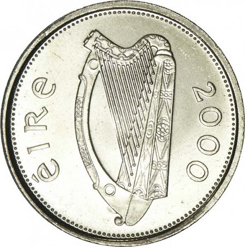 £1 - Pound (Punt) Obverse Image minted in IRELAND in 2000 (1971-01 - Eire - Decimal Coinage)  - The Coin Database